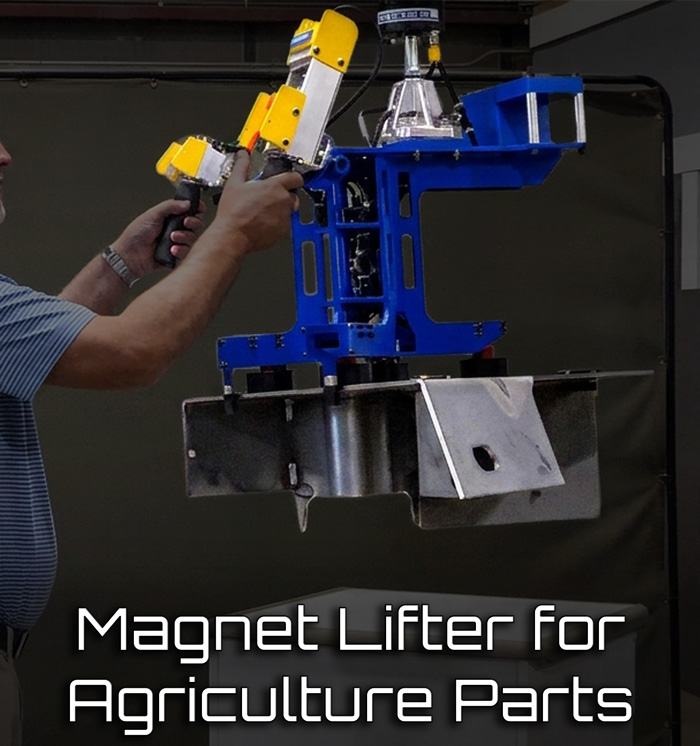 Custom Pneumatic Magnet Lifter for Agricultural Steel Part Handling