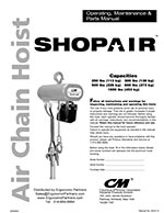 CM ShopAir Chain Hoist Manual