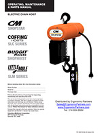 CM ShopStar Electric Chain Hoist Manual
