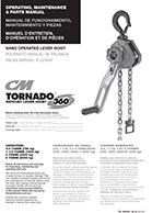 CM Tornado 360 Hand Crank or Lever Hoist Manual