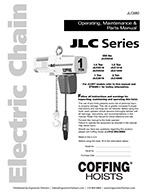 Coffing JLC Electric Chain Hoist Manual