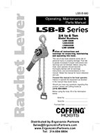 Coffing LSB-B Ratchet Lever Hoist Manual