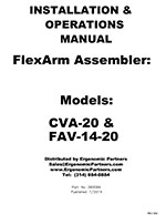 FlexArm Light Duty Assembler Arm CVA-20, FAV-14-20 Manual