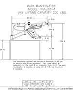 FlexArm Part Manipulator PM-22-A Drawing