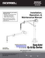 Gorbel Q2/iQ2 Easy Arm Install and Operation Manual