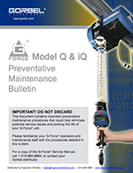 Gorbel's G-Force Q/iQ Models Preventative Maintenance Guide