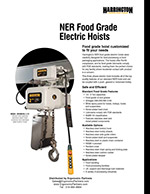 Harrington NER Food Grade Electric Hoist Brochure