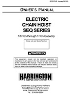 Harrington SEQ Electric Hoist Manual