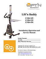 Lift'n Buddy Powered Compact Lifter Manual