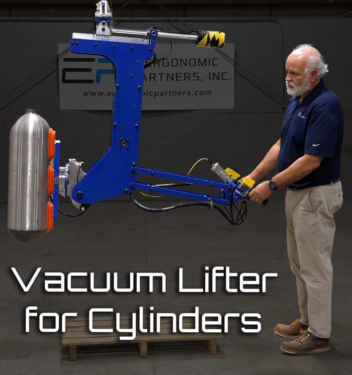 Interchangeable Vacuum Lifter for Different-Sized Cylinders