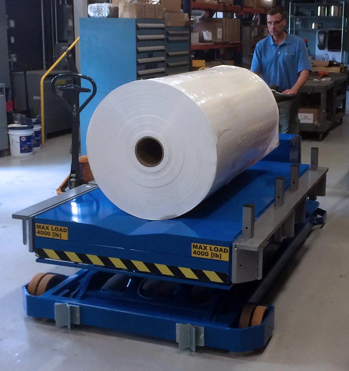 Mobile Lift Table for Large Paper Rolls