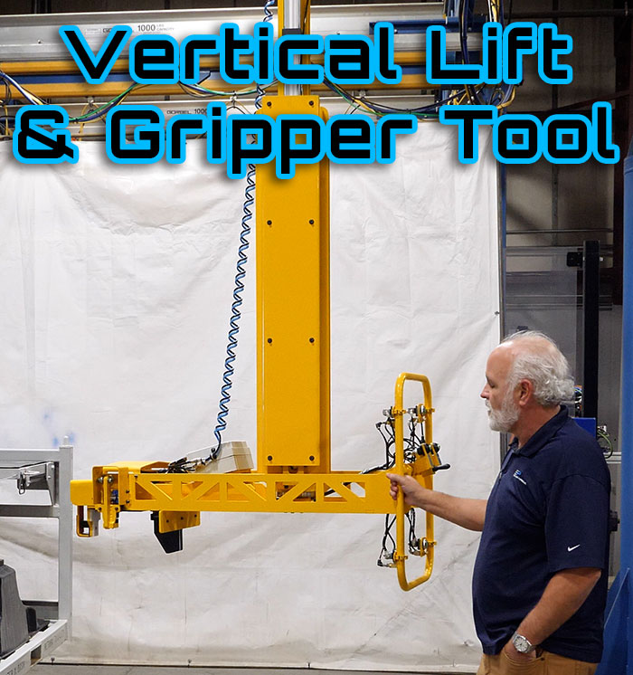 Rigid Vertical Lift and Gripper Tool for Automotive Parts